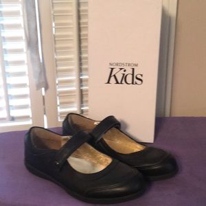 Black Leather Mary Janes